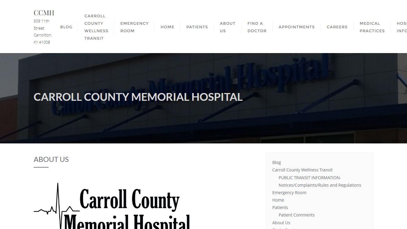 Carroll County Memorial Hospital – 309 11th Street Carrollton, KY 41008