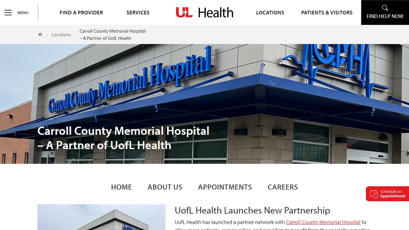 Carroll County Memorial Hospital - UofL Health
