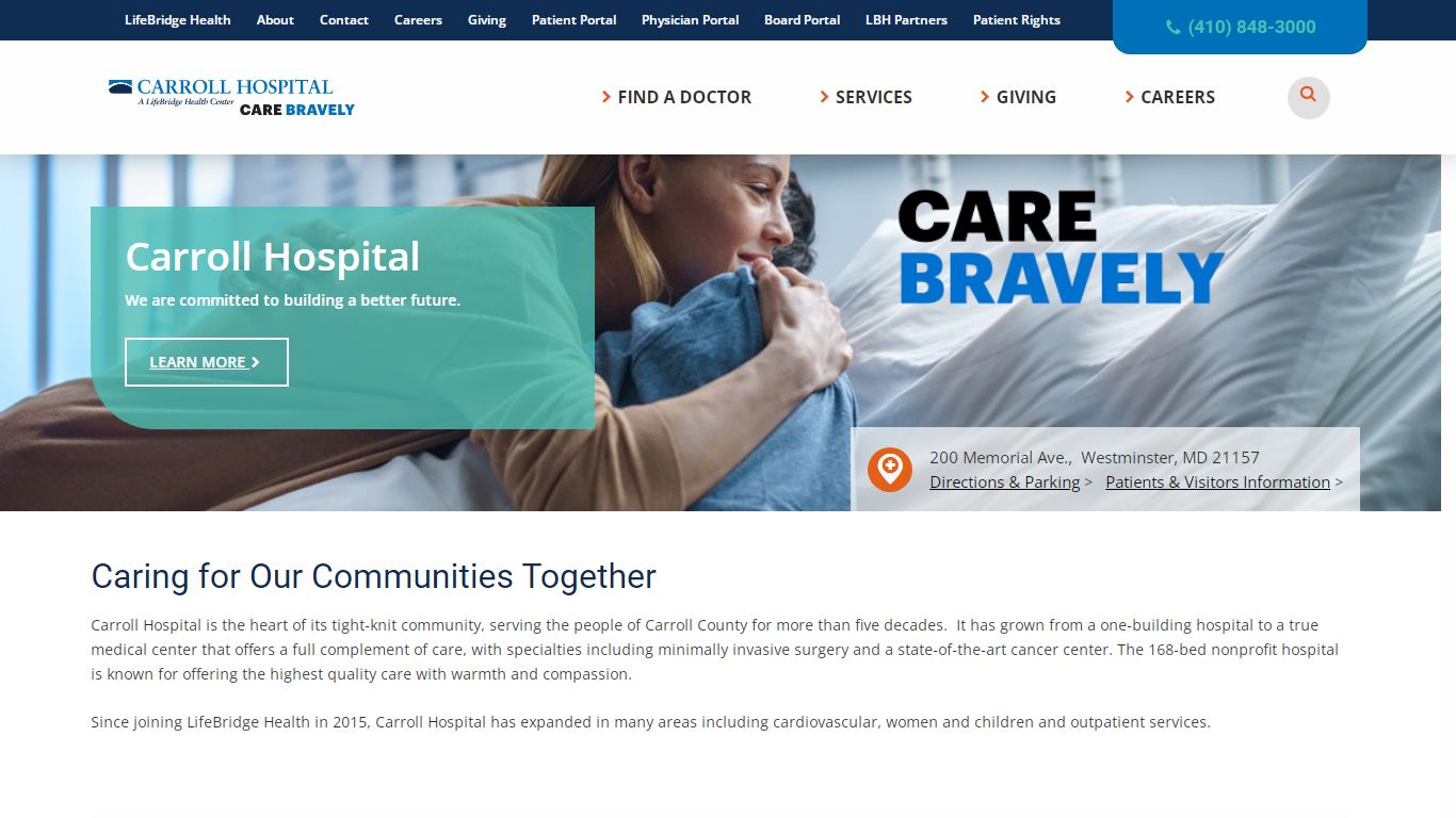 LifeBridge Health | Carroll Hospital: Serving Carroll County for over ...